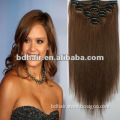Clip in human hair extensions Brown High Quality women style